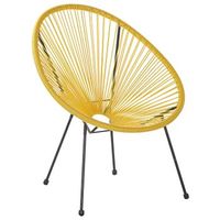 silla de balcon de ratan sintetico amarillo resistente a la intemperie sala de estar jardin bistro moderno acapulco ii