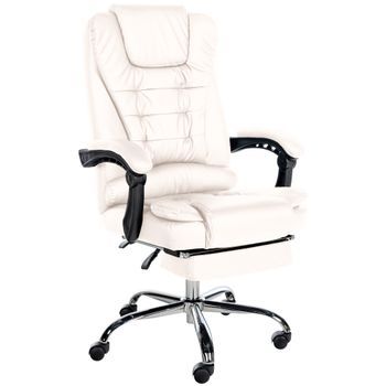 Silla De Oficina Oxygen Simil Cuero Blanco 68x67x115 Cm Clp