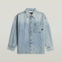 g-star raw cazadora vaquera d23007-e352 boxy fit overshirt-h947 vintage bornite para hombre