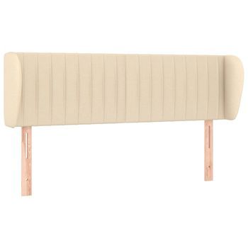 Cabecero De Tela Color Crema 147x23x78/88 Cm