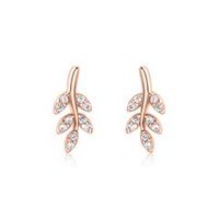 pendientes de plata 925 para mujer rosado con circonita