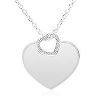 cadena corazon grabable plata 925