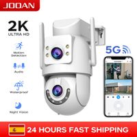 camara ptz wifi jooan 2k 6mp para exteriores pantalla dual deteccion de movimiento vision nocturna impermeable camara ip camara de vigilancia cctv