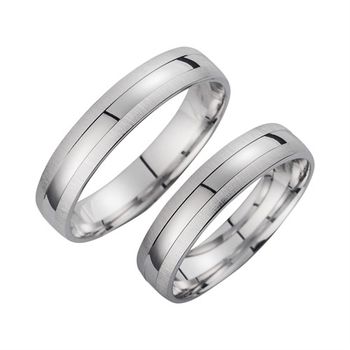 Alianzas oro blanco ancho 4,5 mm