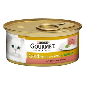 Purina Gourmet Gold Mousse 24 x 85 g - Pack Ahorro - Pato con espinacas