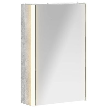 Armario Con Espejo De Baño Gris Concreto 33 X 11,5 X 50 Cm Vidaxl