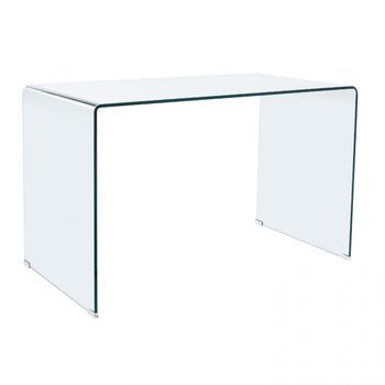 Escritorio Note Cristal Templado Transparente 74x120x70 Cm Adec