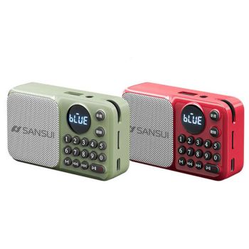 SANSUI U1 Radio FM Altavoz Bluetooth Portátil Altavoces Magnéticos Dobles Integrados Soporte para Tarjeta TF Disco U Rep