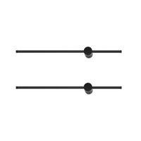 bertram - aplique de pared led de metal negro 100 cm max 8 w