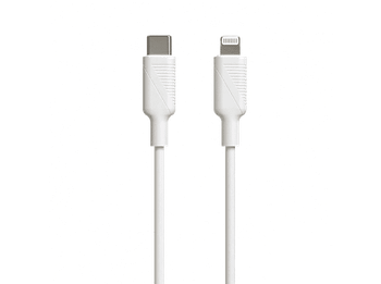 Cable USB-C - Muvit For Change MCUSC0006, De a Lightning, 1.2 m, 27W, Blanco