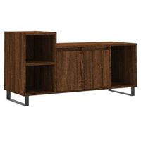 mueble para tv madera contrachapada marron roble 100x35x55 cm vidaxl