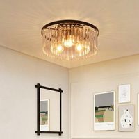 lampara de techo de cristal moderna e27 para sala de estar color negro para cocina y oficina zmh