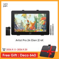 tableta grafica xppen 4k artist pro 24 gen 2 con monitor de 238 pulgadas pantalla verificada por calman niveles de precision de 16k soporte para lapiz optico inclinacion de 60 grados