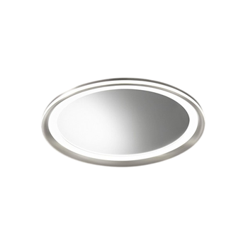 Espejo Led Mirò Ø60 Cm 58w Gris Titanio - Lámpara De Techo Y Aplique - Luz Cálida 3000k - Diseño Moderno Para Baño, Dormitorio Y Entrada