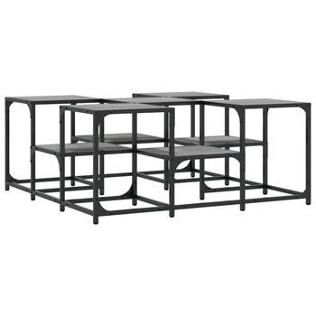 Mesa De Centro Madera De Ingeniería Gris Sonoma 91x91x40 Cm Vidaxl