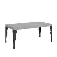 mesa extensible 90x200304 cm paxon cemento estructura antracita