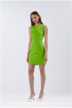 vestido tubo sin mangas en tejido elástico mint s