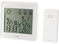 estacion meteorologica - hama action radio reloj blanco