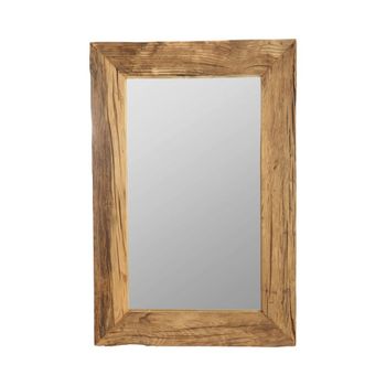 Espejo de madera beige 90x60