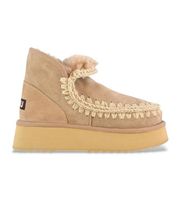 mou para mujer mufw681000a botines de piel mini eskimo platform marron 40 plano ninguno casual