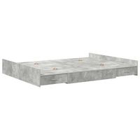 cama con almacenamiento con cabecera gris hormigon 150 x 200 cm