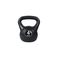 ozio fitness kettlebell pesa rusa explosive 4 kg con revestimiento de vinilo - pvc recubierta  asa superior suave  parte inferior plana