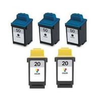 compatible multipack lexmark z703 printer ink cartridges 5 pack -17g0050e