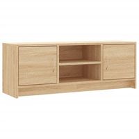 mueble de tv madera de ingenieria roble sonoma 102x30x375 cm vidaxl
