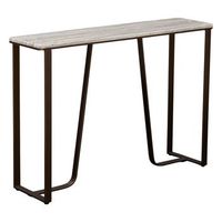 mesa auxiliar rectangular graphite 32 x 120 cm marron - atmosphera createur dinterieur