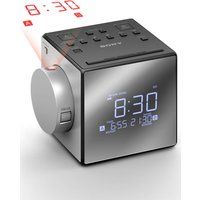sony icf-c1pj portable analogue clock radio - silver silver