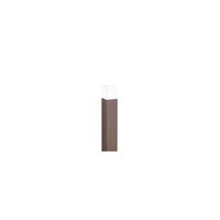 torre - bolardo de jardin con 1 bombilla e27 max 20 w ip54 bolardo de aluminio pintado para exteriores acero corten 60 cm de altura - perenz