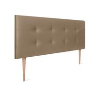 cabecero de polipiel capitone 160x115cm con patas camas 150160 - marron claro