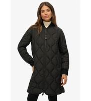 superdry para mujer w5011932a chaqueta long quilted liner negro l casual poliester