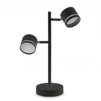 sobremesa ortiga 2 x gx53 negro 18w 1600lm orientable bombillas incluidas 435x30x15cm