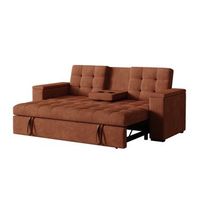 sofa cama de 3 plazas de pana terracota noho