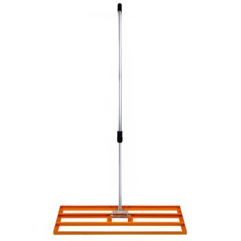 Rastrillo De Nivelación De Césped De 100cm Jardín Extensible 1.2-1.9m: Naranja