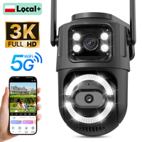camara ip wifi hd de doble lente de 24 ghz5 ghz seguimiento automatico vigilancia de seguridad vision nocturna inteligente monitor cctv impermeable icsee