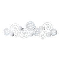 perchero de pared   con 6 ganchos blanco moderno