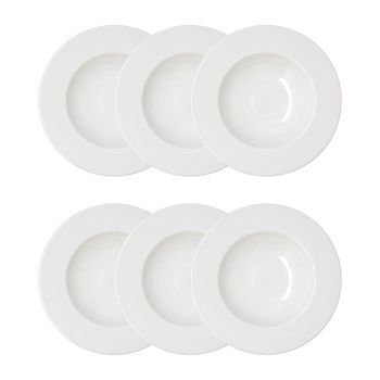 Set 6 Pl Pasta 30cm Serenity Hydrozero B 30cm Bidasoa Serenity Hydrozero - Blanco Apto Microondas