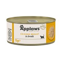 applaws en caldo 24 x 70 g latas para gatos - pack ahorro - pechuga de pollo