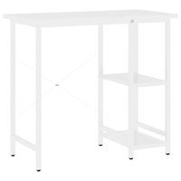escritorio de ordenador  mesa de escritorio   escritorio de despacho de mdf y metal blanco 80x40x72 cm