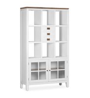 libreria de madera de mindi blanco y marron alt 190 cm