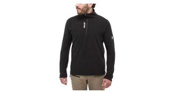 Forro polar ubic lightgrid 1 2 zip negro de mijo para hombre