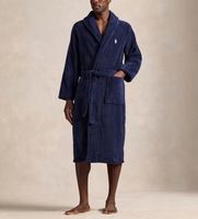 polo ralph lauren para hombre 714853990001 bata de rizo de algodon marino l-xl homewear