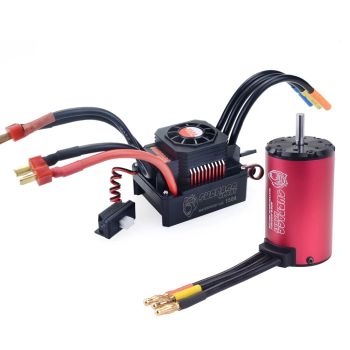 Motor sin escobillas Surpass Hobby Diamond Seriers Waterproof 4076 2250KV con ESC de 150A para vehículos RC 1/8