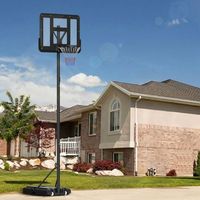 canasta de baloncesto homcom acero plastico 110x75x220-365 cmnegro