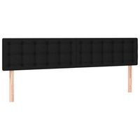 cabecero accesorio para dormir mueble de dormitorio 2 piezas 100 x 5 x 7888 cm tela negra tdl0206275