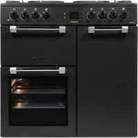leisure ck90f530t 90 cm dual fuel range cooker - black anthracite