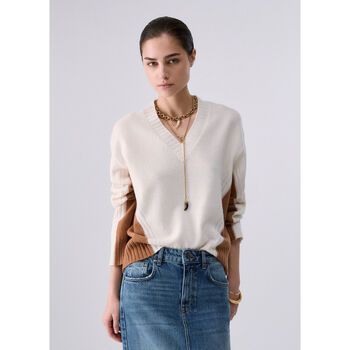 Liu Jo Jersey Punto color block en lana para mujer
