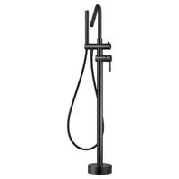 grifo para banera y ducha negro mate en acero y laton con cartucho ceramico